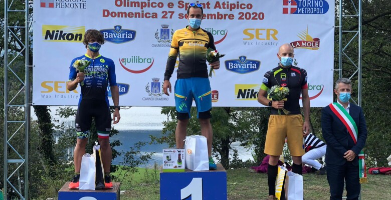 Filippo Barazzuol porta sul gradino più alto del podio il team Granbike al VI Triatlhon di Baldassarre