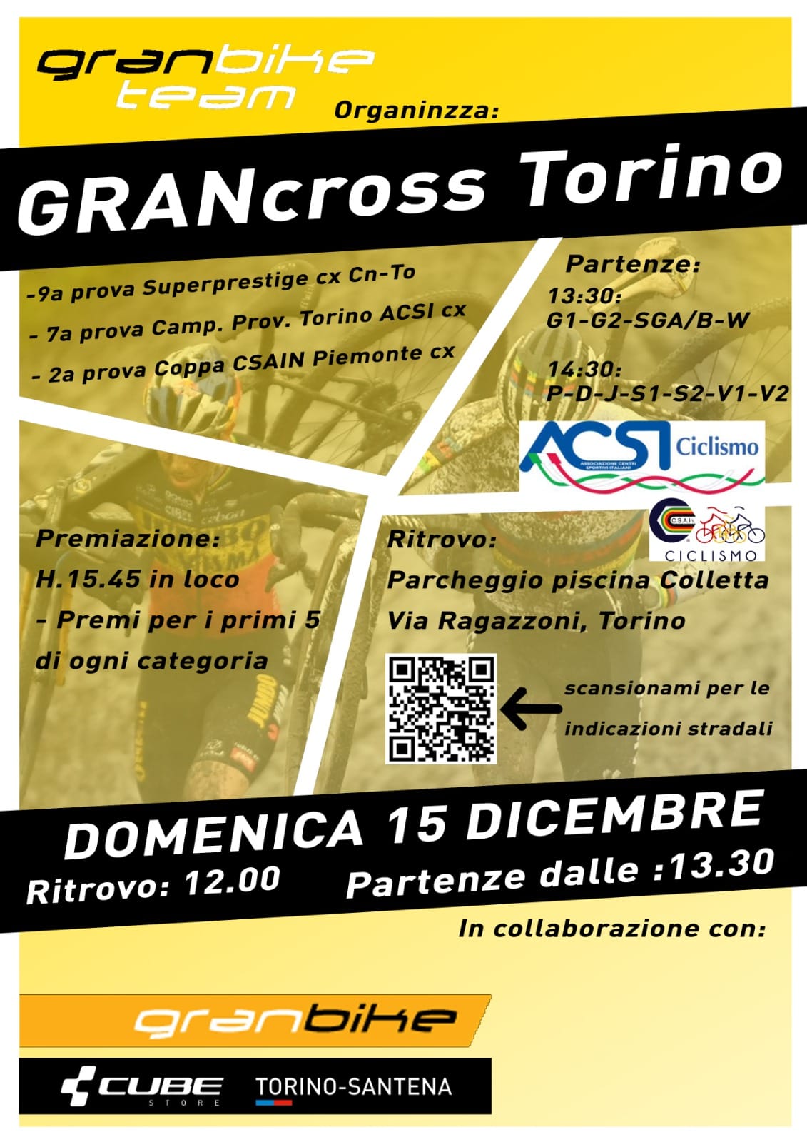 GranCross Torino – prova ciclocross al Parco della Colletta 15-12-2024