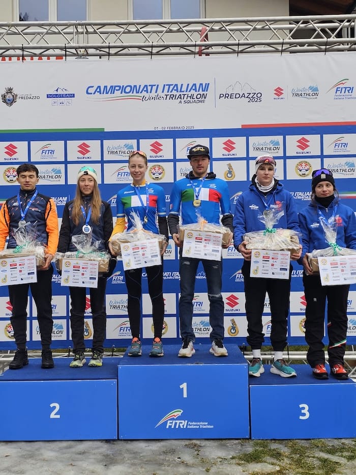 Pesavento e Sabbia campioni italiani di Winter Triathlon a squadre – Predazzo 1-2-2025